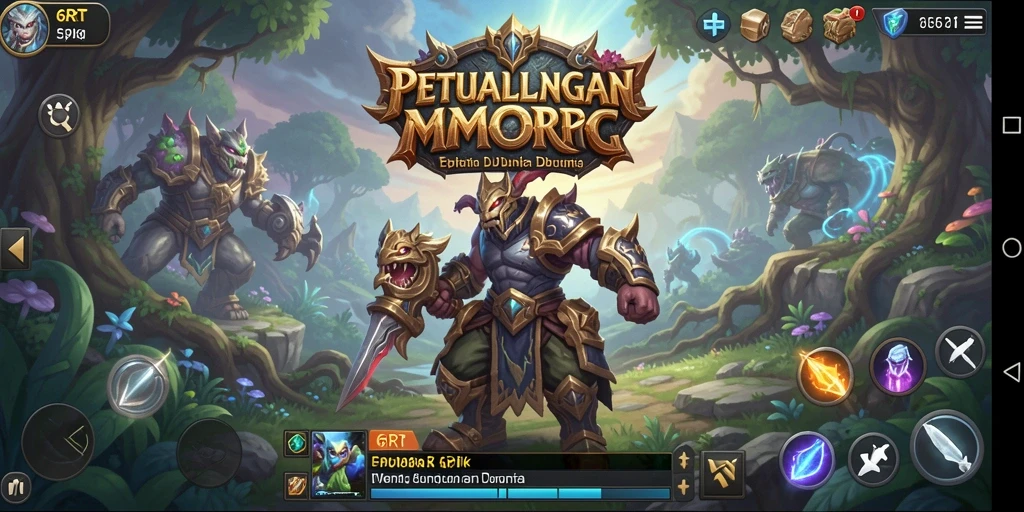 Tangkapan layar menunjukkan aksi seru dalam gameplay MMORPG 6RT.