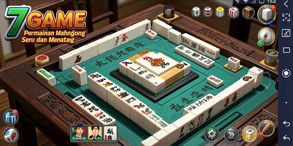 Tampilan gameplay Mahjong yang menarik dan interaktif di 7GAME.