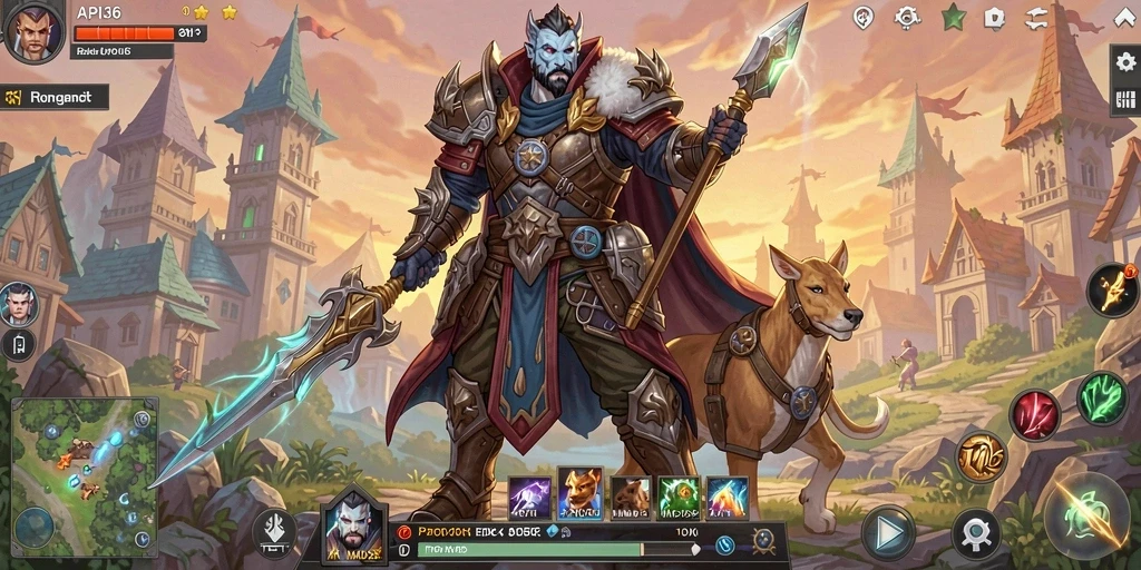 Tangkapan layar utama API36 dengan aksi intens gameplay MMORPG.