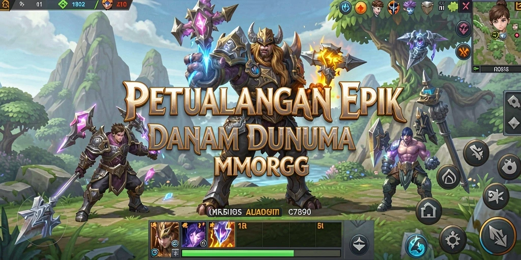 Menampilkan aksi seru dalam gameplay MMORPG C7890.