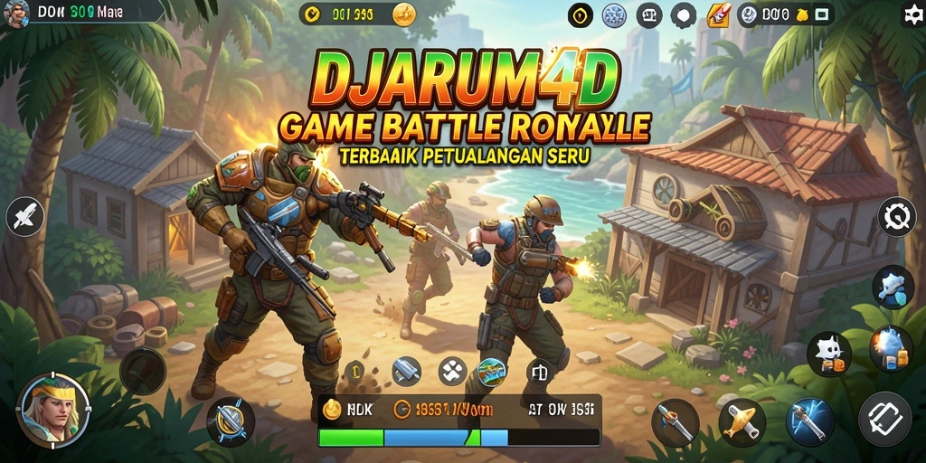 Tampilan gameplay seru di DJARUM4D Battle Royale.