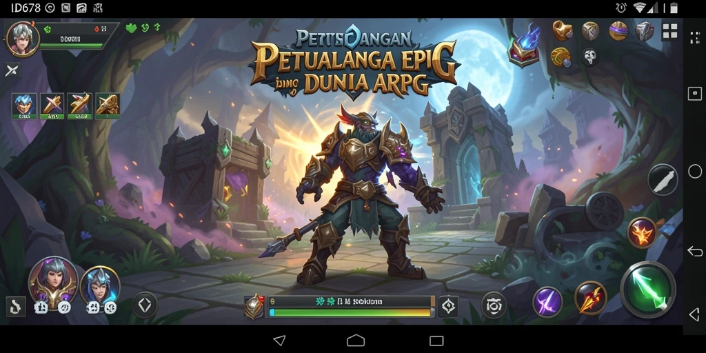 Tampilan gameplay mendebarkan dalam petualangan ARPG.