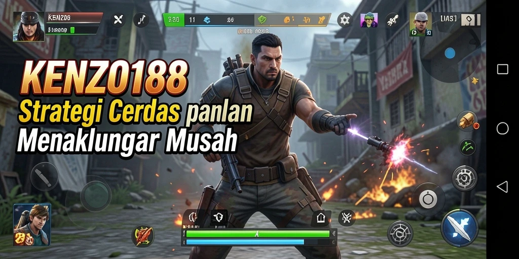 Tampilan gameplay <strong>KENZO188</strong> yang menampilkan pertempuran strategis yang epik.