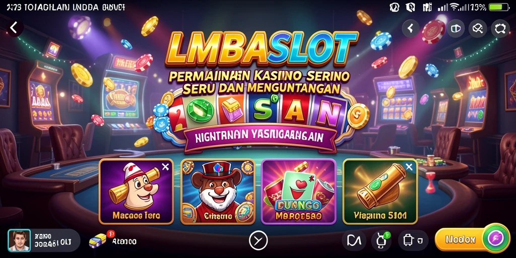 Tampilan menyenangkan saat bermain game Kasino LMBASLOT.
