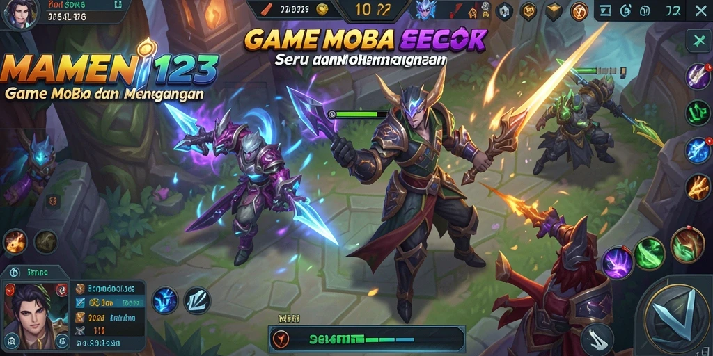 Tampilan gameplay menegangkan dalam MAMEN123 dengan efek visual yang memukau.