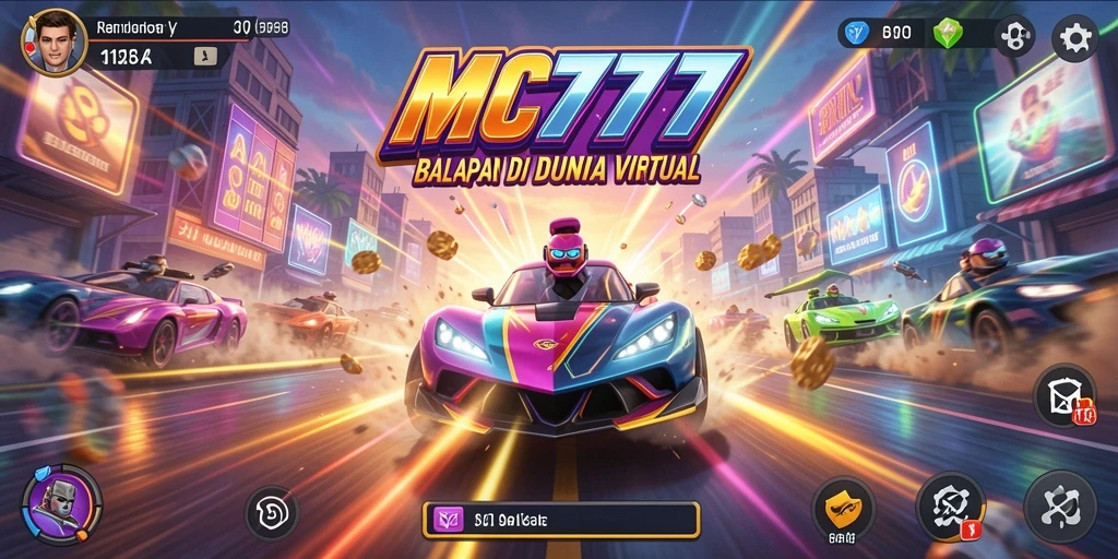 Tampilan gameplay seru balapan di MC777 dengan grafik menawan.