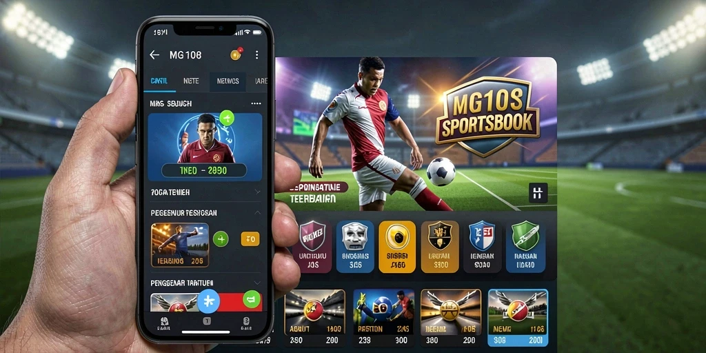Tampilan utama gameplay Sportsbook di MG108 menunjukkan antarmuka yang menarik dan informatif.