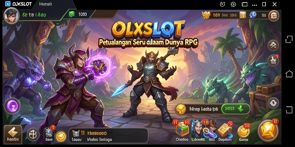 Screenshot gameplay OLXSLOT menunjukkan pertarungan epik dan karakter yang mendalam.