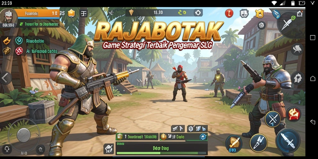 Tampilan gameplay menarik dari RAJABOTAK dengan strategi SLG yang mendalam.