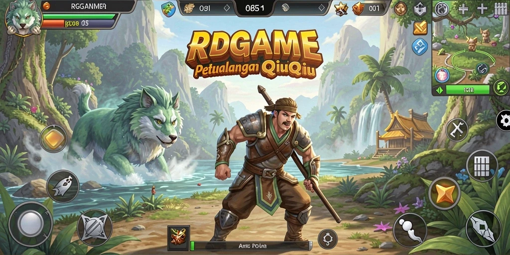 Tampilan gameplay RPGAME yang penuh aksi dan strategi QiuQiu.