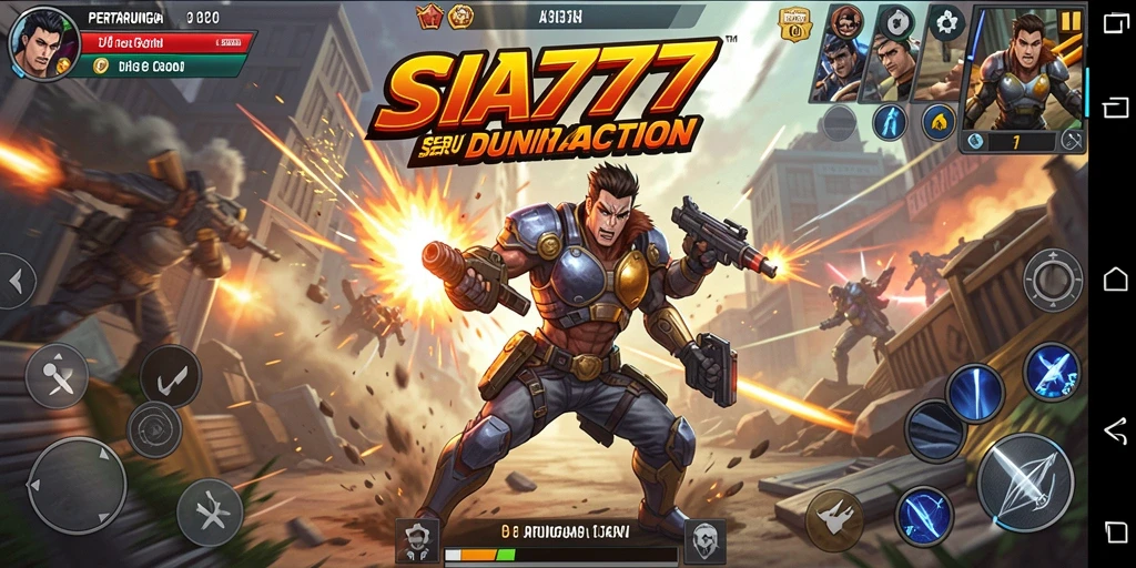 Tampilan dinamis dari gameplay SIA777 dengan pertempuran seru.