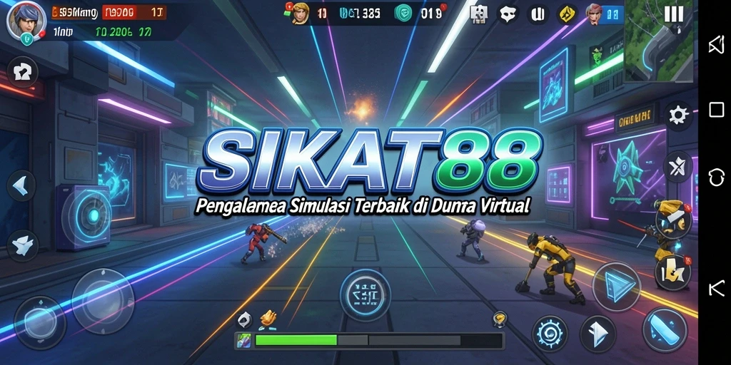 Tampilan gameplay SIKAT88 dengan berbagai aktivitas simulasi.