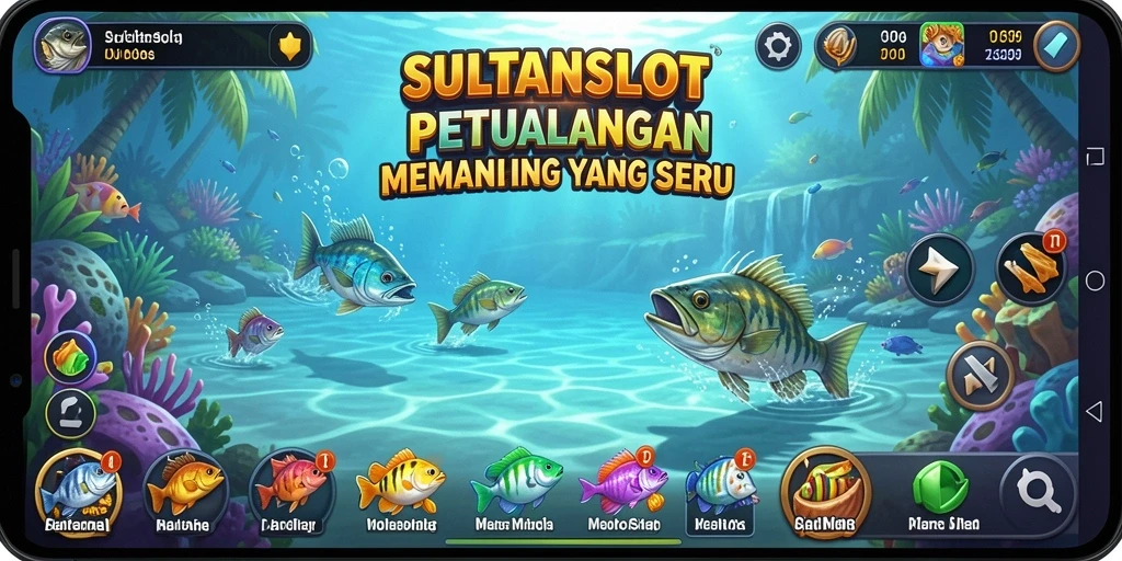 Screenshot gameplay SULTANSLOT menampilkan aksi memancing yang seru dan menantang.