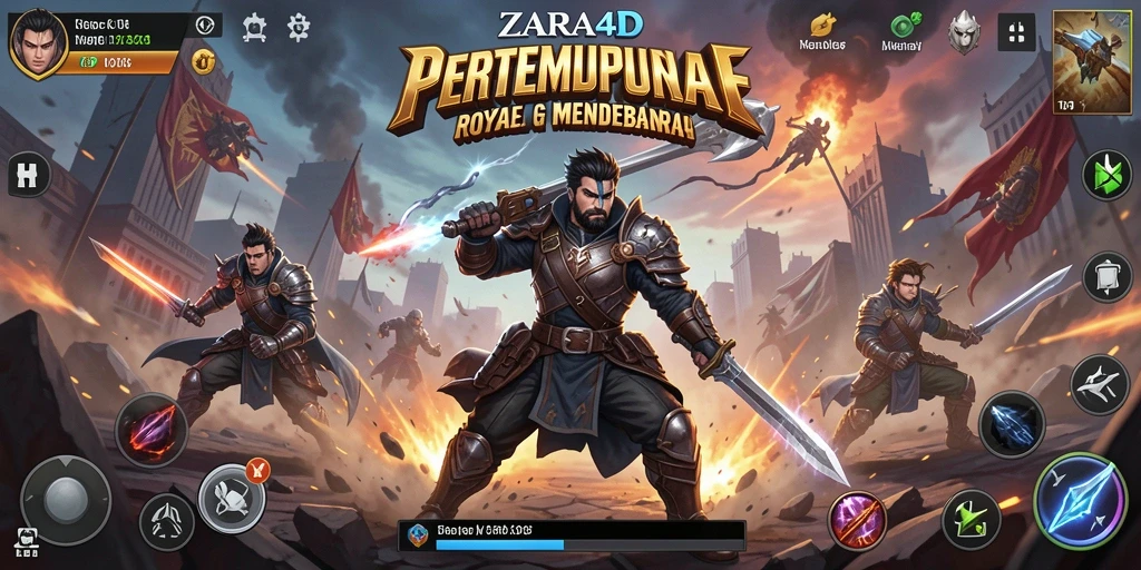 Tampilan gameplay ZARA4D yang mengasyikkan dalam pertempuran Battle Royale.